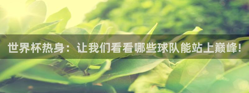 世界杯预选赛亚洲:世界杯热身:让我们看看哪些球队能站上巅峰!